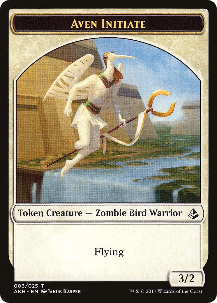 Aven Initiate // Snake Double-Sided Token (3 // 23) (AKH)