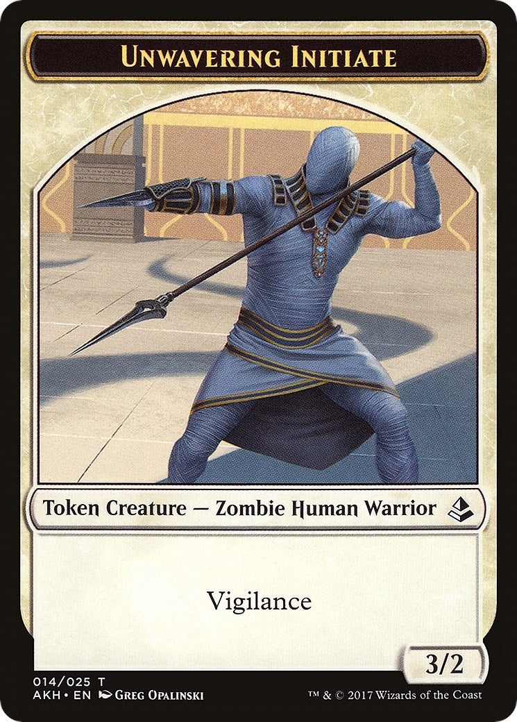 Unwavering Initiate // Wurm Double-Sided Token (14 // 24) (AKH)