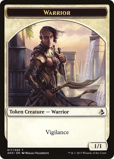 Warrior // Labyrinth Guardian Double-Sided Token (17 // 8) (AKH)