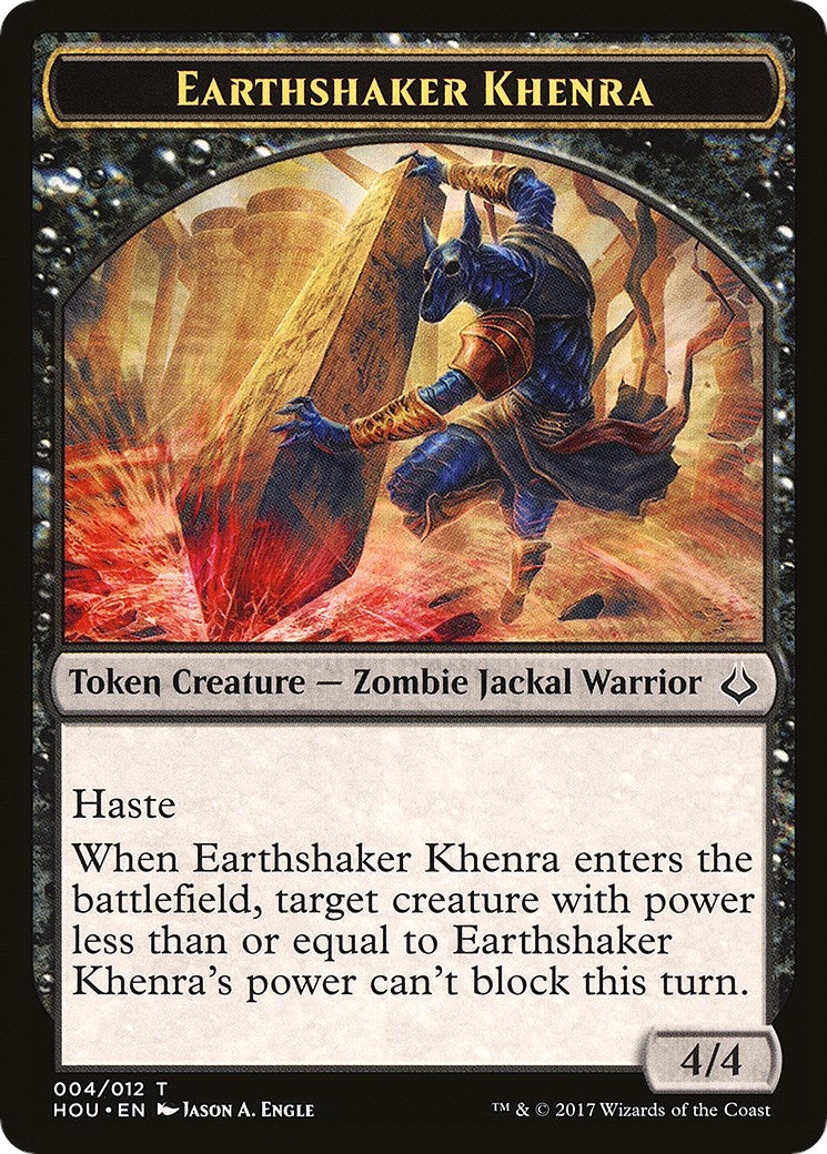 Earthshaker Khenra // Cat Double-Sided Token (4 // 16) (HOU)