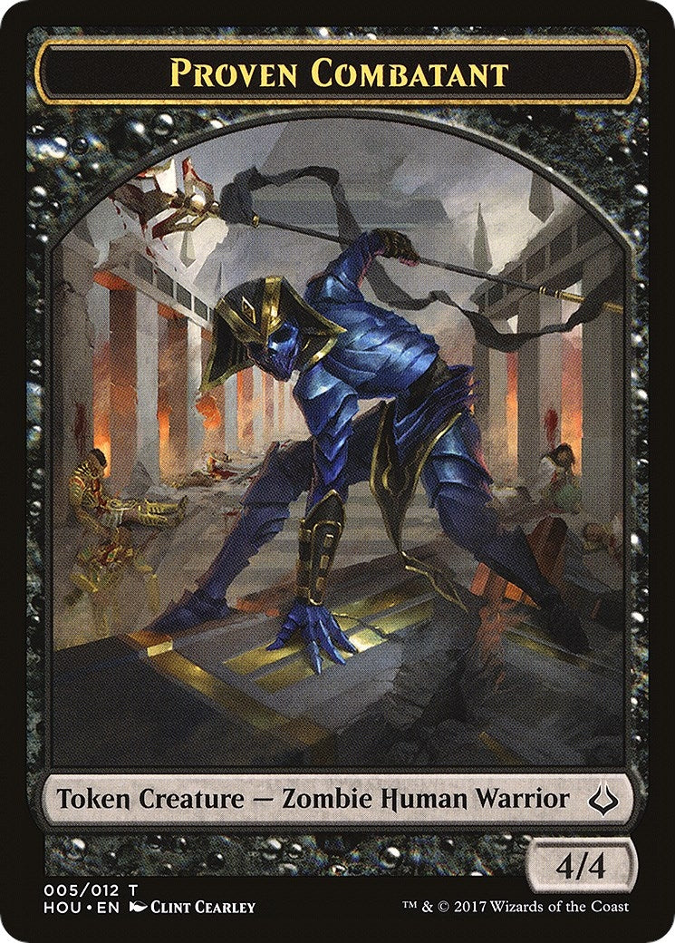 Proven Combatant // Cat Double-Sided Token (5 // 16) (HOU)