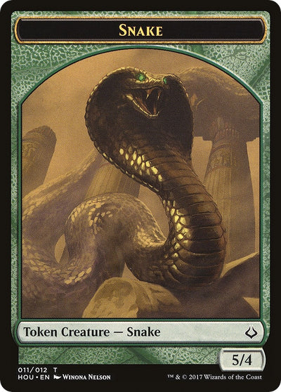 Snake // Warrior Double-Sided Token (11 // 17) (HOU)