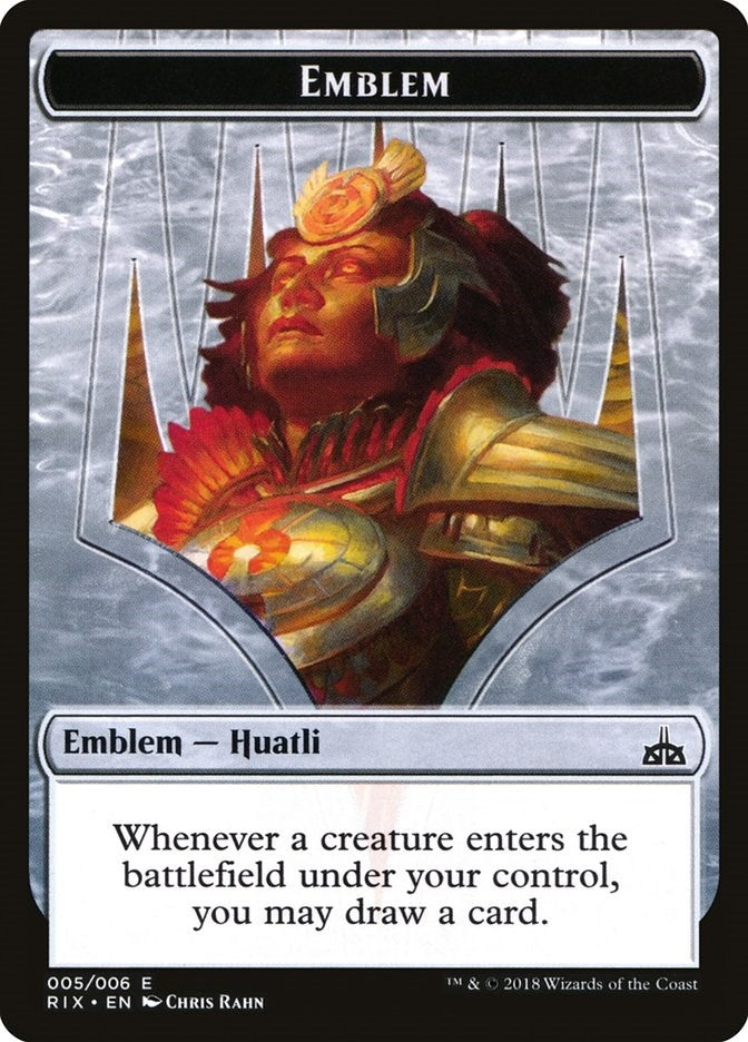 Emblem - Huatli, Radiant Champion (5) (RIX)
