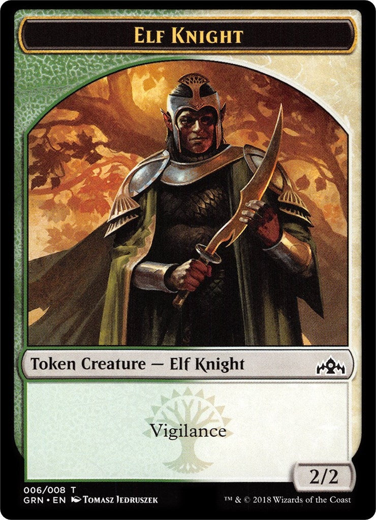 Elf Knight // Saproling Double-Sided Token (6 // 8) (GR1)