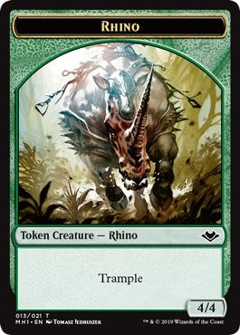 Rhino // Spirit Double-Sided Token (13 // 16) (MH1)