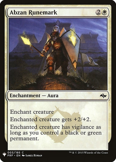 Abzan Runemark (3) (LIST)