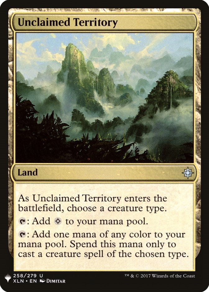 Unclaimed Territory (258) (LIST)