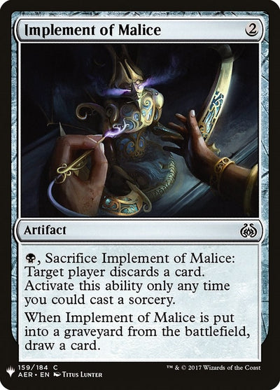 Implement of Malice (159) (LIST)