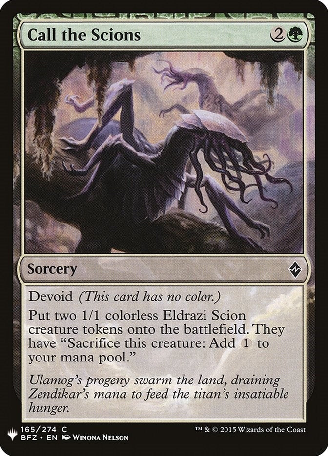 Call the Scions (165) (LIST)