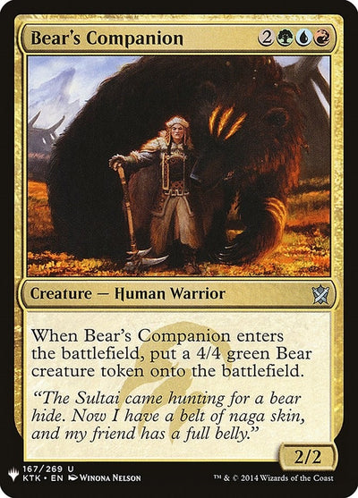 Bear's Companion (167) (LIST)
