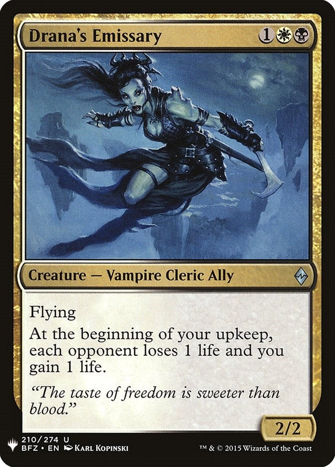 Drana's Emissary (210) (LIST)