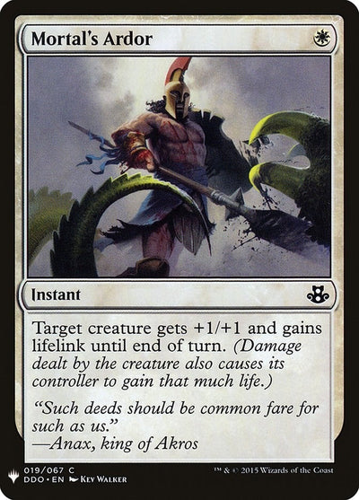 Mortal's Ardor (19) (LIST)