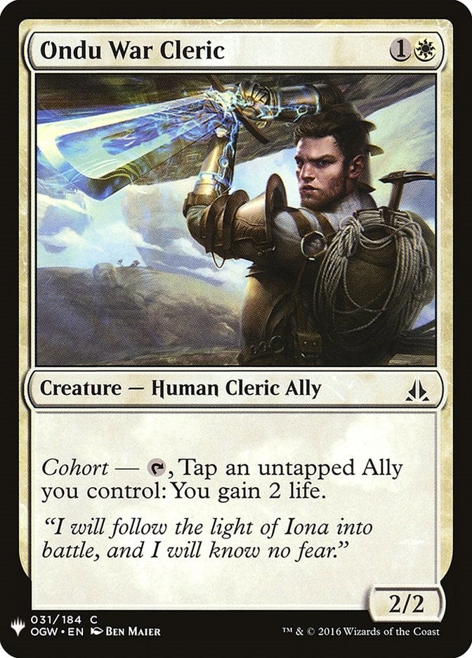 Ondu War Cleric (31) (LIST)