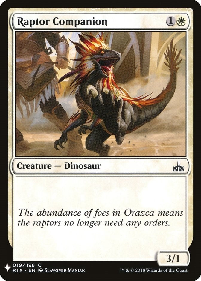 Raptor Companion (19) (LIST)