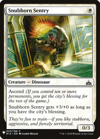 Snubhorn Sentry (23) (LIST)
