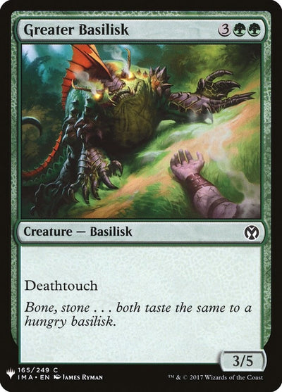 Greater Basilisk (165) (LIST)
