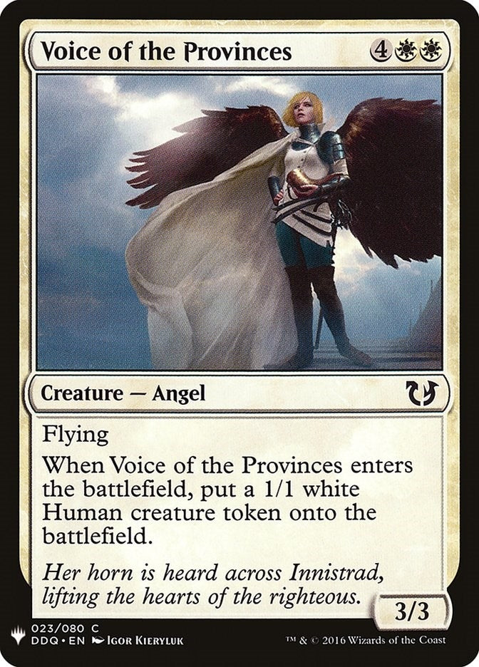 Voice of the Provinces (23) (LIST)
