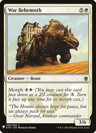 War Behemoth (29) (LIST)