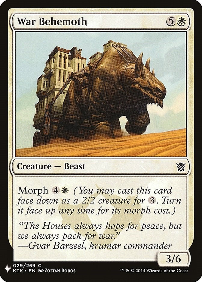 War Behemoth (29) (LIST)