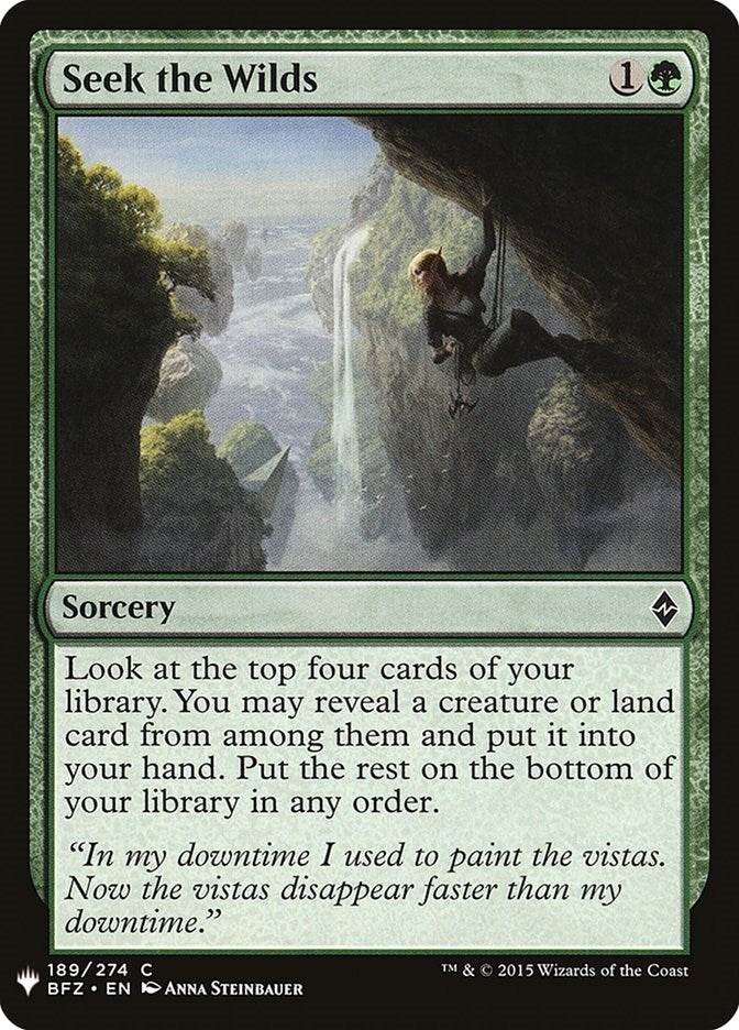 Seek the Wilds (189) (LIST)