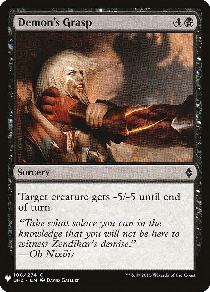 Demon's Grasp (108) (LIST)