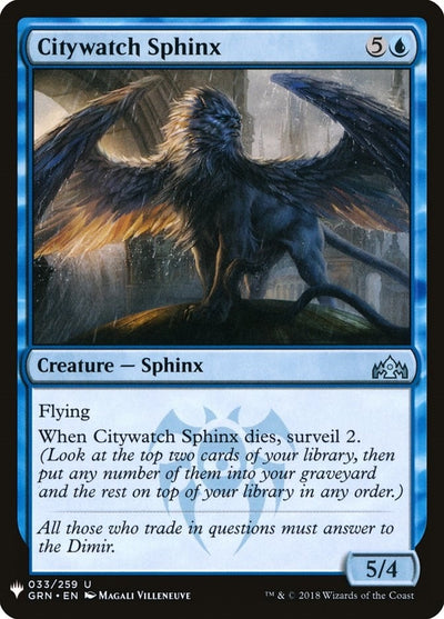 Citywatch Sphinx (33) (LIST)