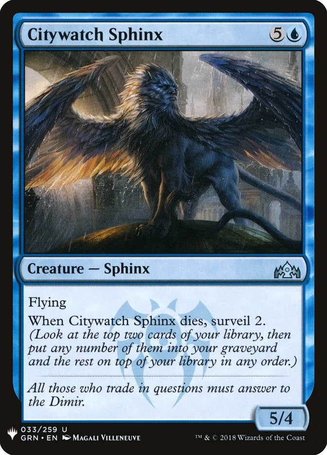 Citywatch Sphinx (33) (LIST)