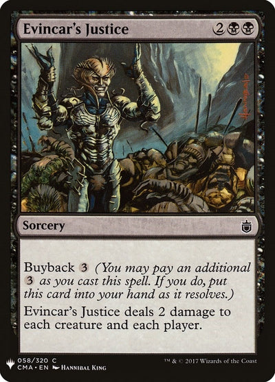Evincar's Justice (58) (LIST)