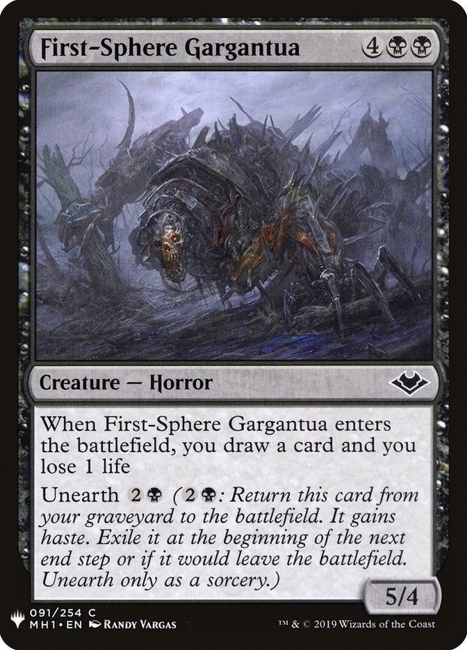 First-Sphere Gargantua (91) (LIST)