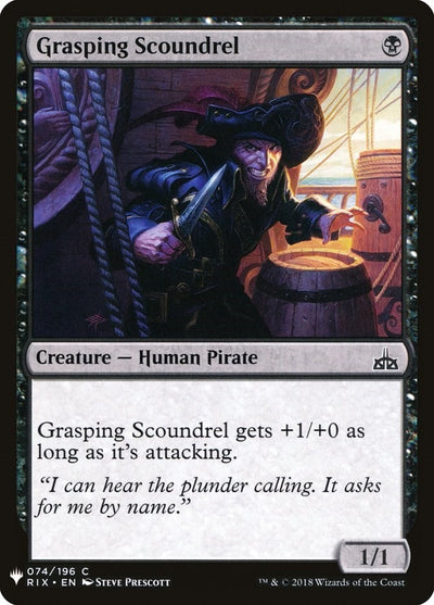 Grasping Scoundrel (74) (LIST)