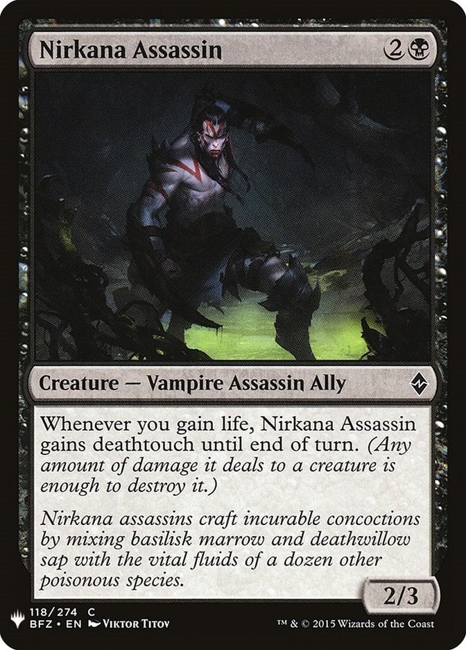 Nirkana Assassin (118) (LIST)