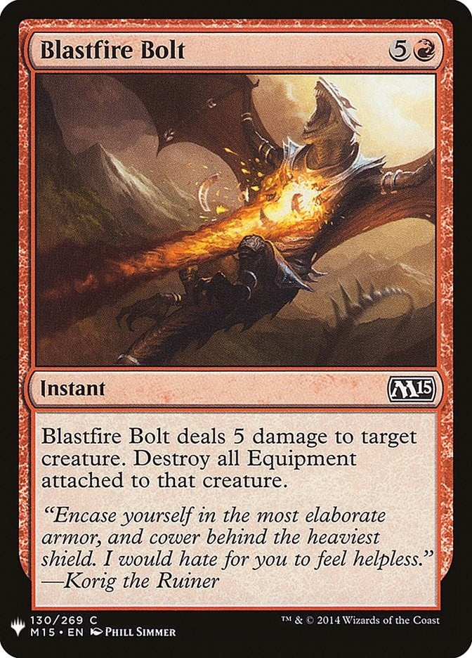 Blastfire Bolt (130) (LIST)
