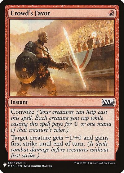 Crowd's Favor (138) (LIST)