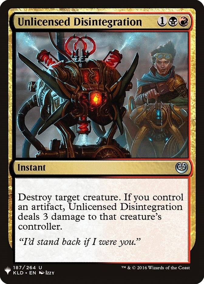 Unlicensed Disintegration (187) (LIST)