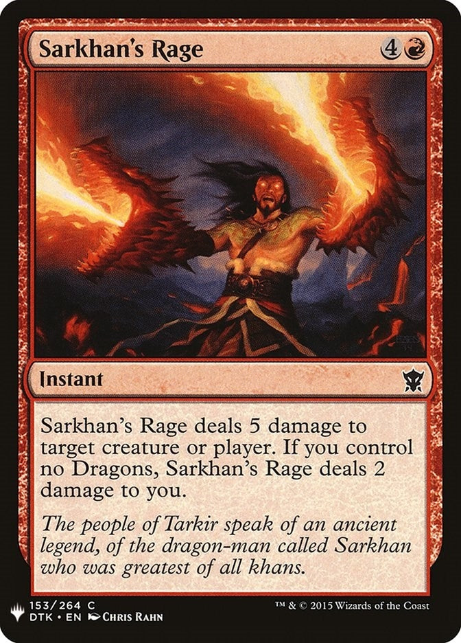 Sarkhan's Rage (153) (LIST)