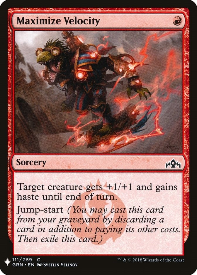 Maximize Velocity (111) (LIST)