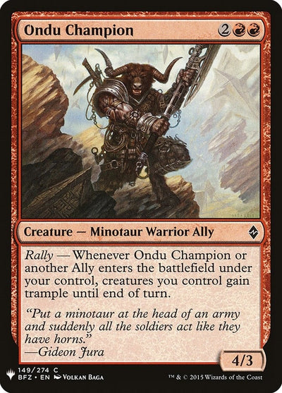 Ondu Champion (149) (LIST)