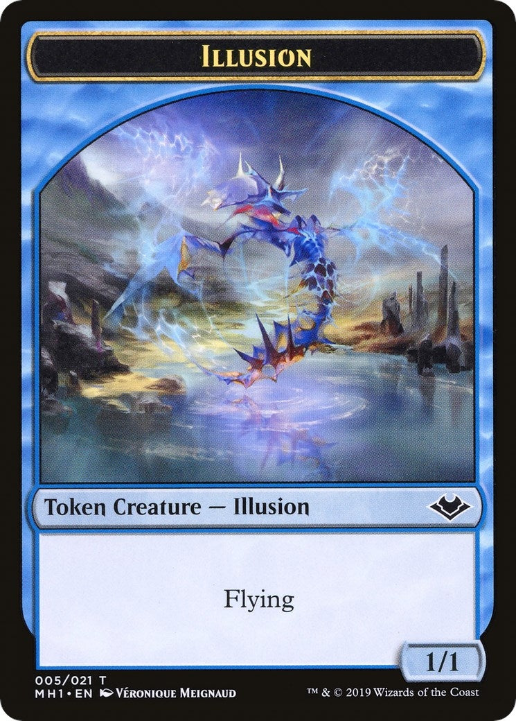 Illusion // Bear Double-Sided Token (5 // 11) (MH1)