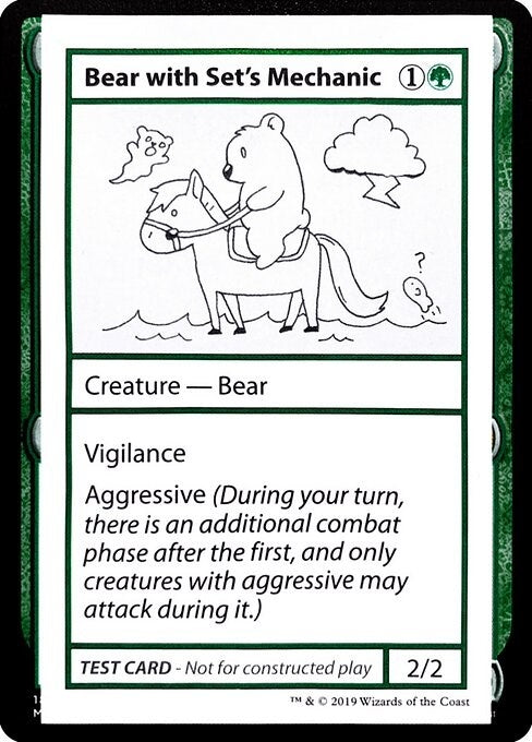 Bear with Set's Mechanic (No PW Symbol) (CMB1)
