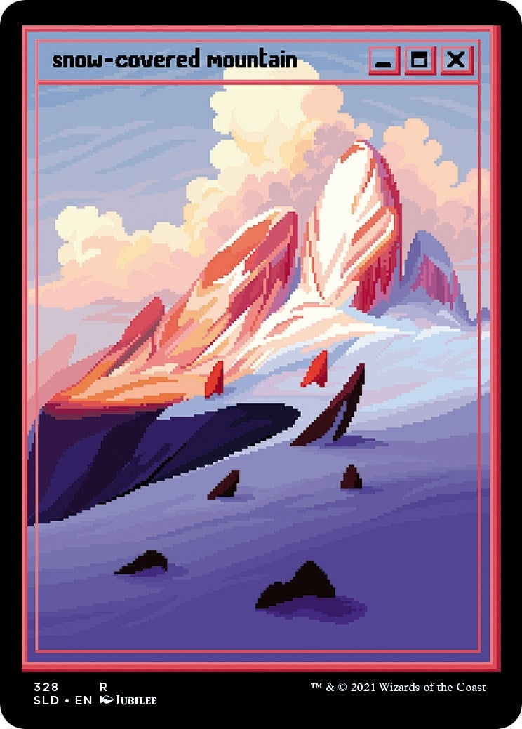 Snow-Covered Mountain (PixelSnowLands.jpg) (328) (SLD)