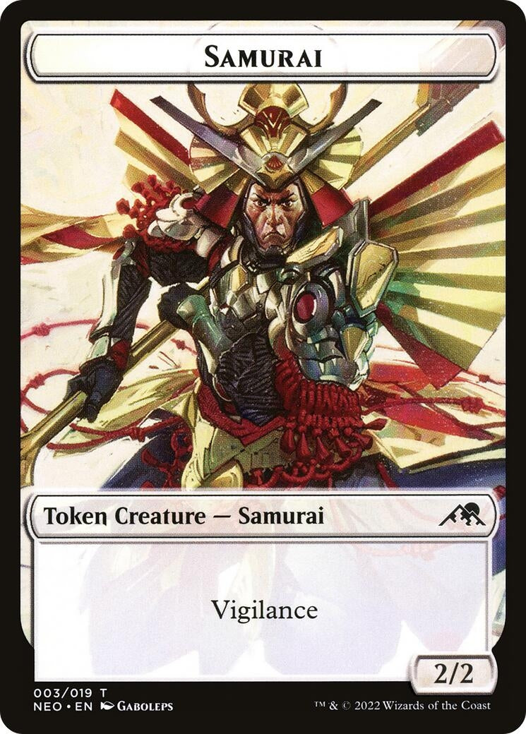 Samurai (003) // Construct (006) Double-sided Token (3 // 6) (NEO)
