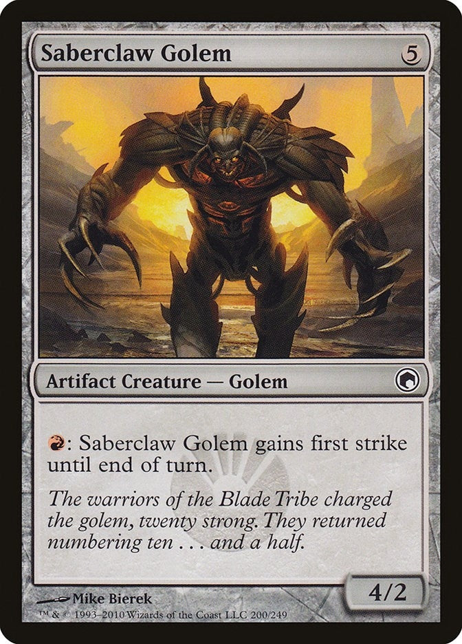 Saberclaw Golem (200) (SOM)