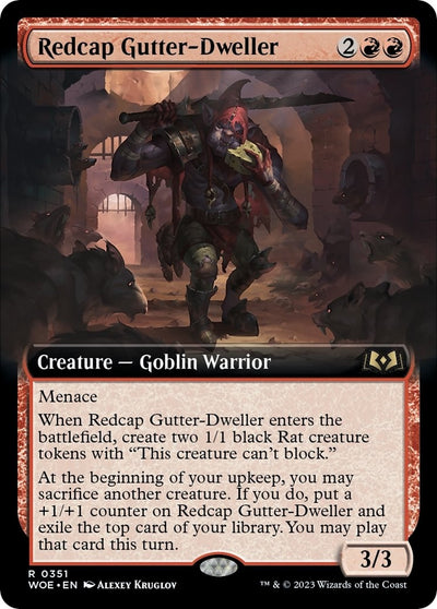 Redcap Gutter-Dweller (Extended Art) (351) (WOE)