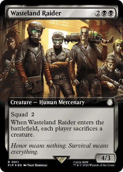 Wasteland Raider (Extended Art) (Surge Foil) (911) (PIP)