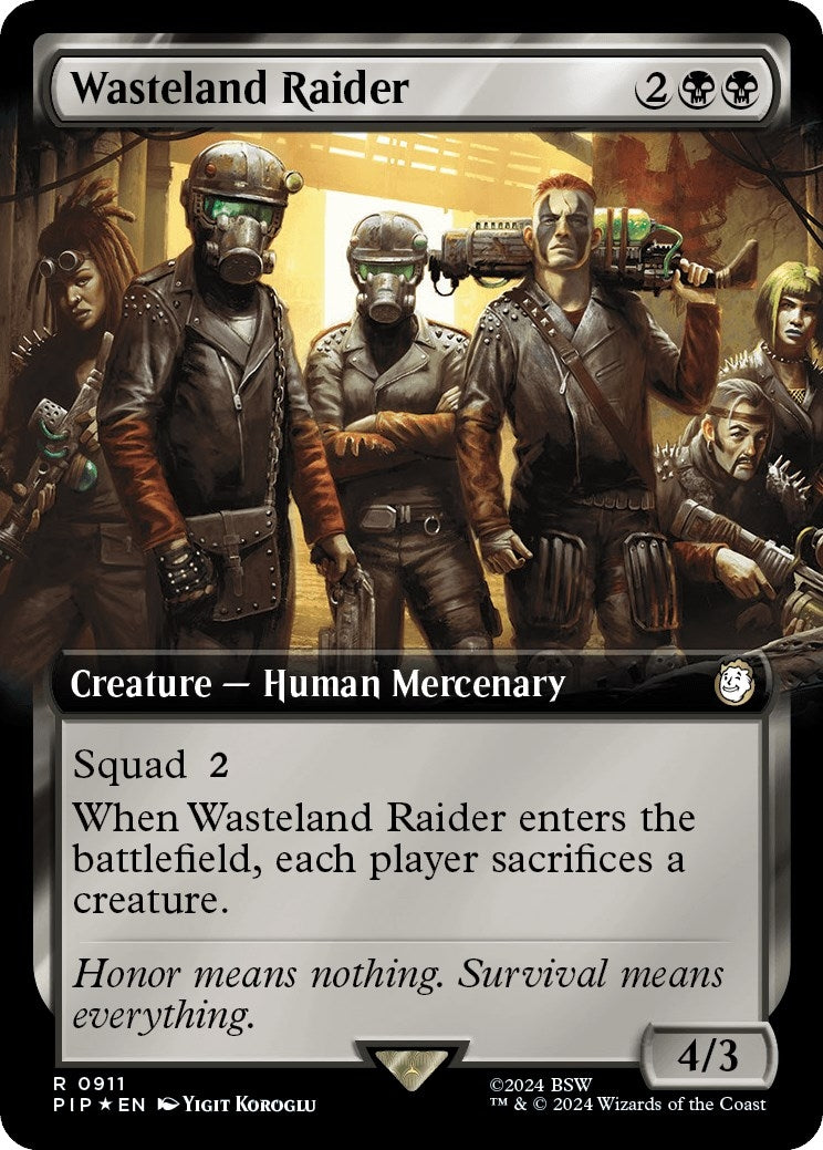 Wasteland Raider (Extended Art) (Surge Foil) (911) (PIP)