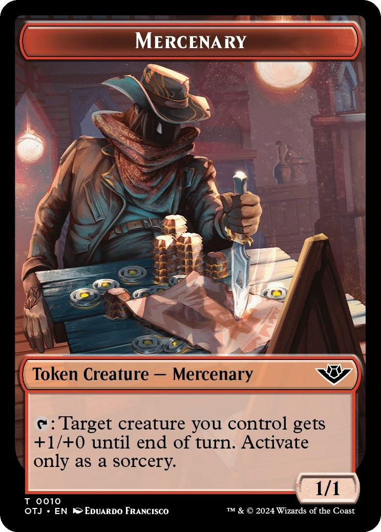 Mercenary // Plot Double-Sided Token (10 // 20) (OTJ)