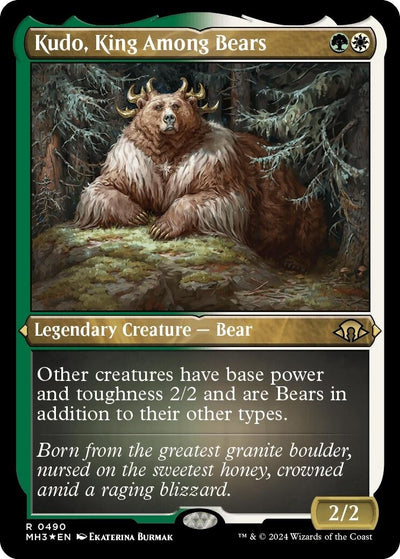 Kudo, King Among Bears (Foil Etched) (490) (MH3)