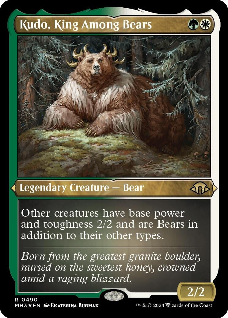 Kudo, King Among Bears (Foil Etched) (490) (MH3)