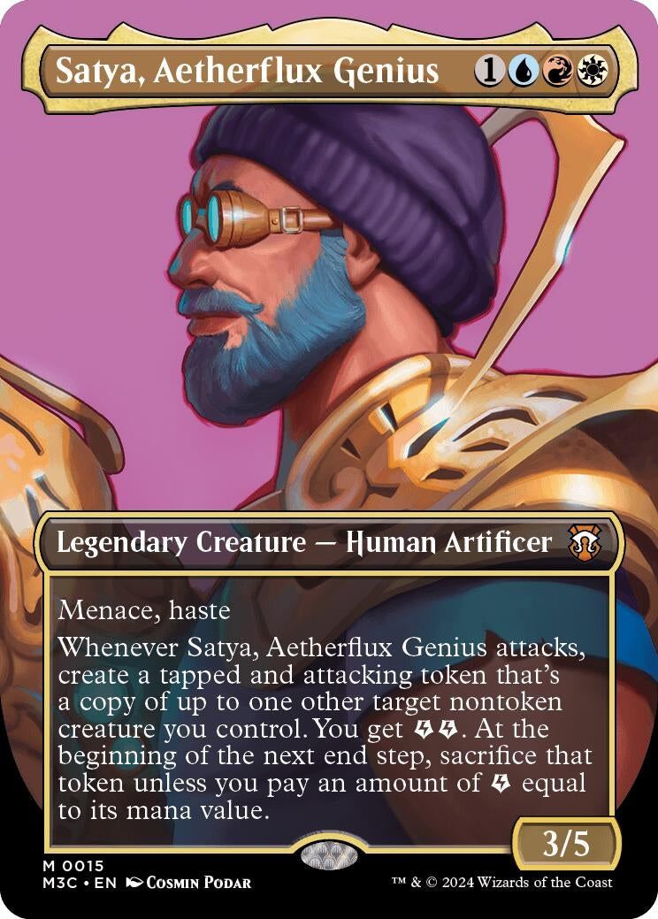 Satya, Aetherflux Genius (Borderless) (15) (M3C)