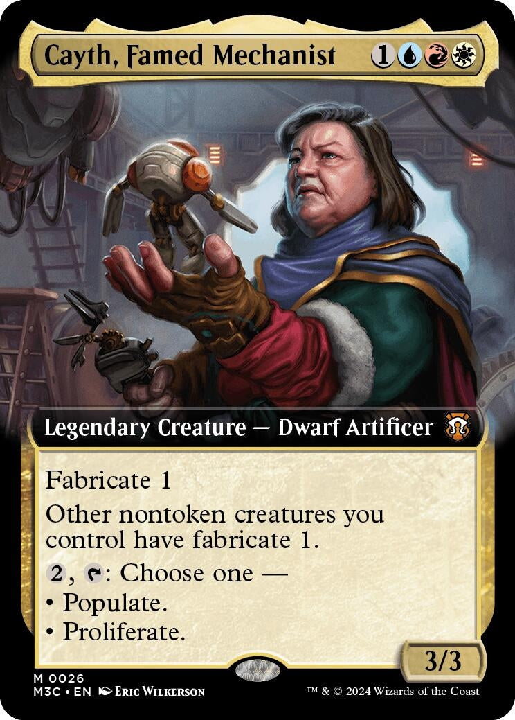 Cayth, Famed Mechanist (Extended Art) (26) (M3C)